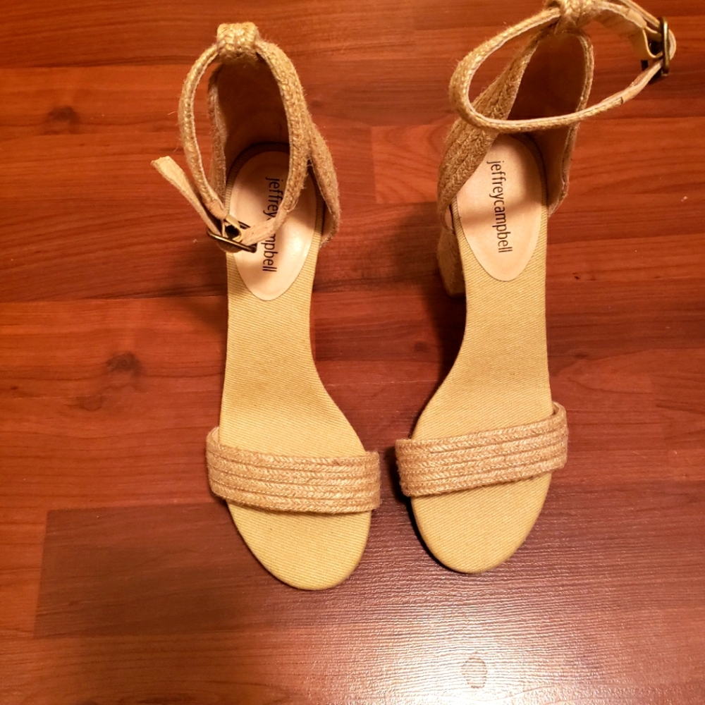 Jeffrey Campbell Twine Open Toe Heels Runs Small!! - image 3